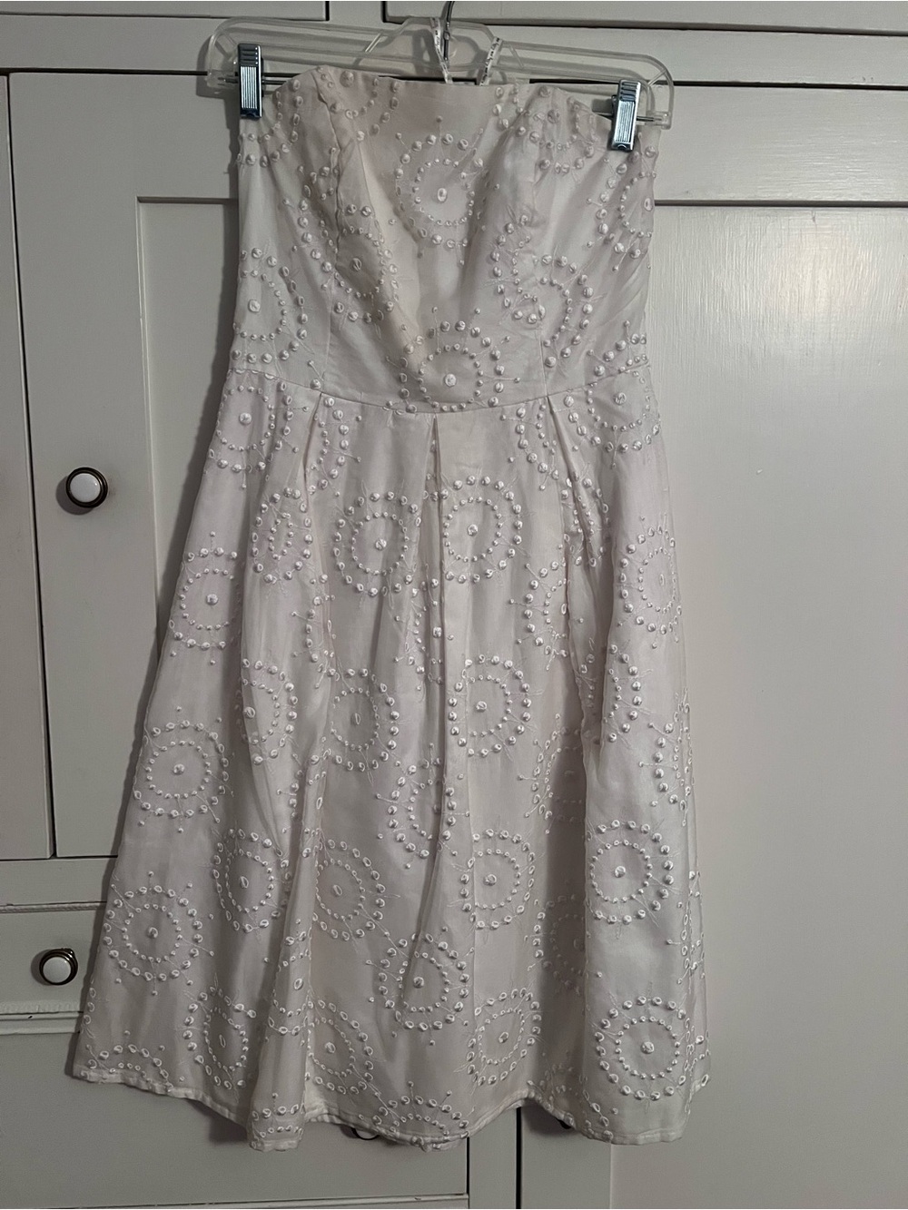 Lilly Pulitzer White Strapless embroidered dress